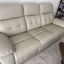 Tan Leather Recliner Couch