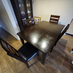 Dining Table 4 Chairs Bench
