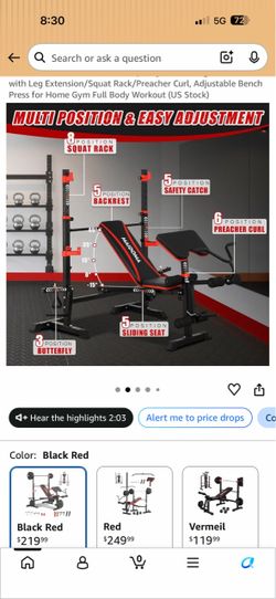 Gym equipment -Space Saving