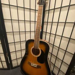 Guitar With Colored Strings Acoustic 