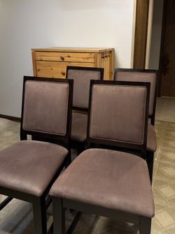 Set of 6 Dining Chairs for Sale + Wood Dresser