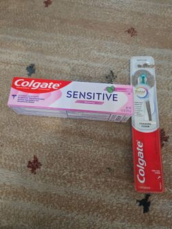 Colgate Sensitive Whitening Toothpaste and Colgate Total Toothbrush