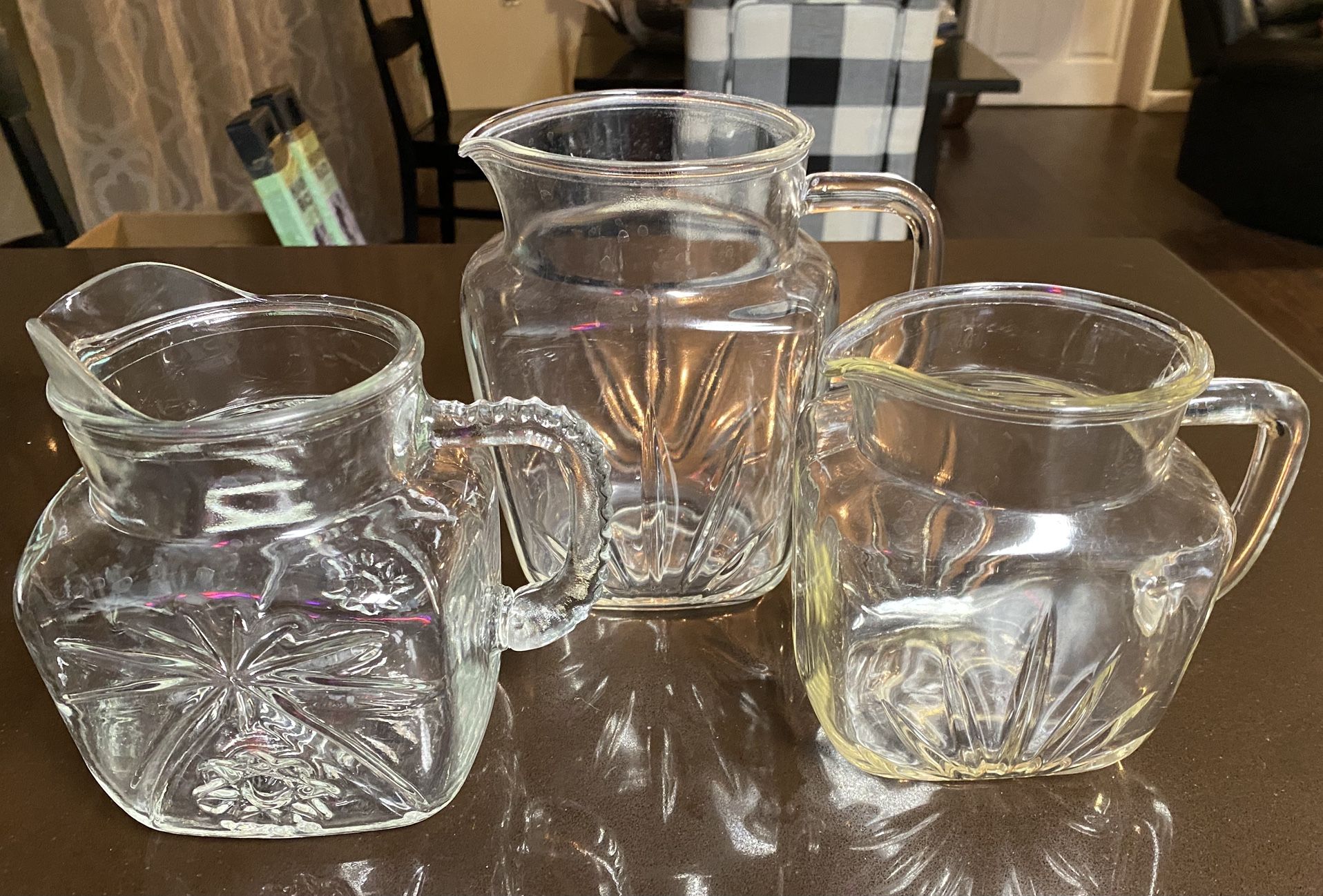 BEAUTIFUL VINTAGE FEDERAL GLASS  PITCHERS