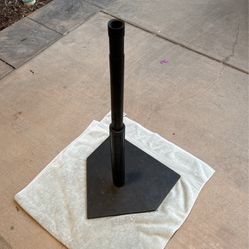 Baseball Rubber Batting Tee With Bolted Home Plate