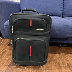 Olympia Softside Carry-On Rolling Suitcase • Black