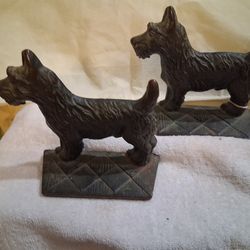 Antique VERONA Bronze Scottie bookends.