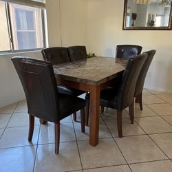 Marble Dining Table With 6 Chairs