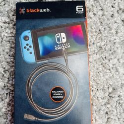 Nintendo Extension Charging Cables Switch 6' Switch Blackweb Electronics