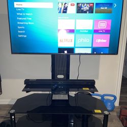 58” Hisense Roku Smart TV and Stand 