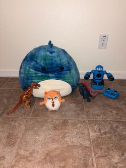 Kids Toy Bundle – Plush, Figures, and RC Robot
