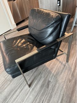 Black leather chair