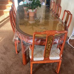 Chinese Dining Set Includes 8 Chairs 