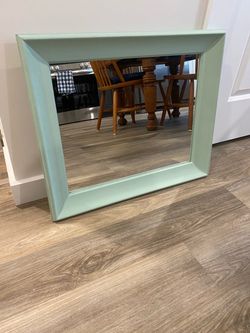 Mint Green Framed Wall Mirror