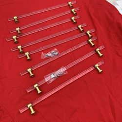 Clear acrylic kitchen cabinet pulls