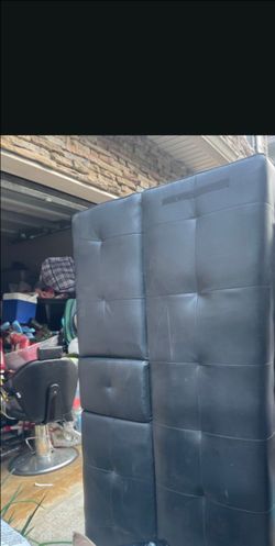 Faux leather futon couch