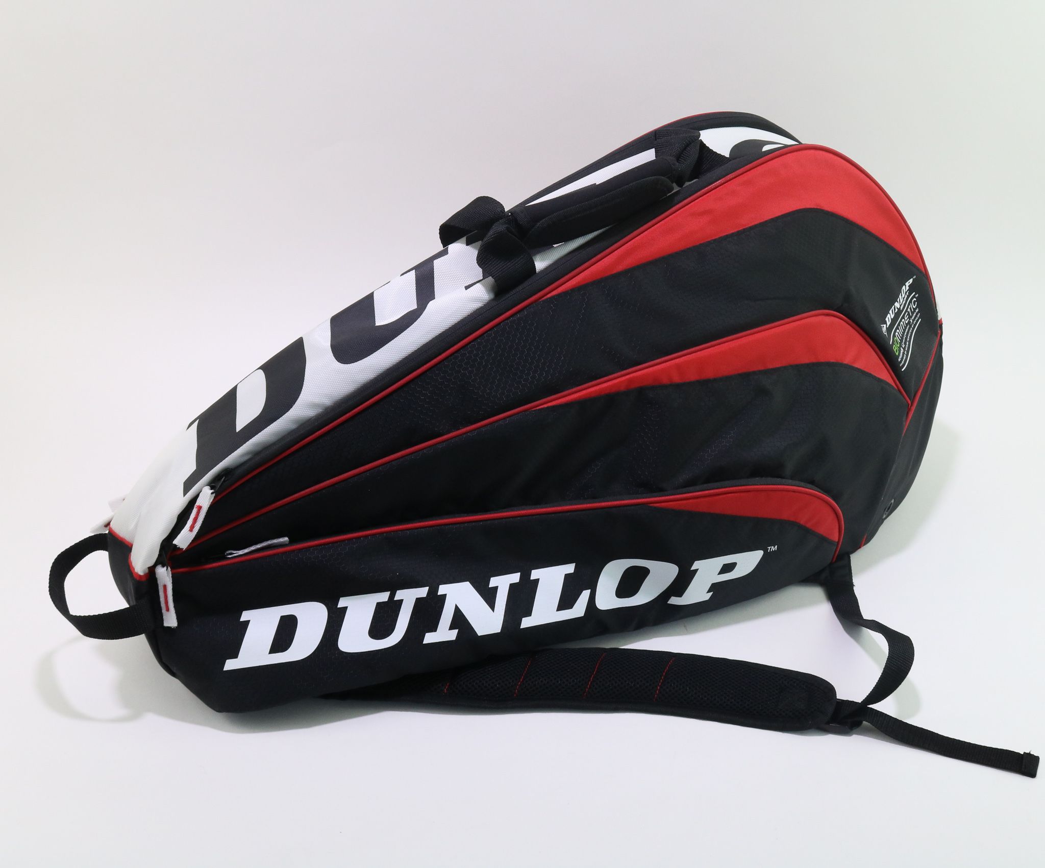 Dunlop Sport Biomimetic Black Red White 9 Racket Tennis Bag Backpack