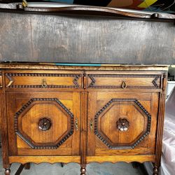 Antique Oak Hutch