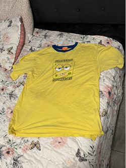 Retro Nickelodeon SpongeBob Shirt 2004 — Large Yellow Tee
