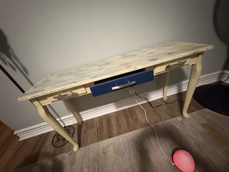 Queen Anne style sofa table refurbished