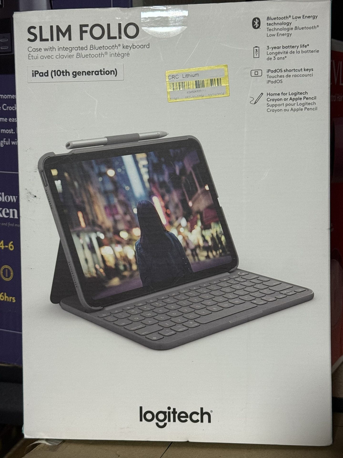 Logitech Slim folio Keyboard Case For iPad 10th Gen