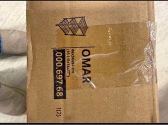 New Genuine OEM Sealed IKEA OMAR Shelf unit, Galvanized 18⅛"x14"x37" New in box   Storage rack