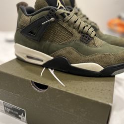 Olive Green Jordan 4s Retro