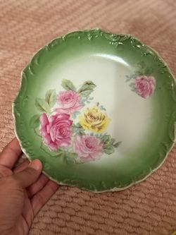 RS Prussia Rose Decorative Plate