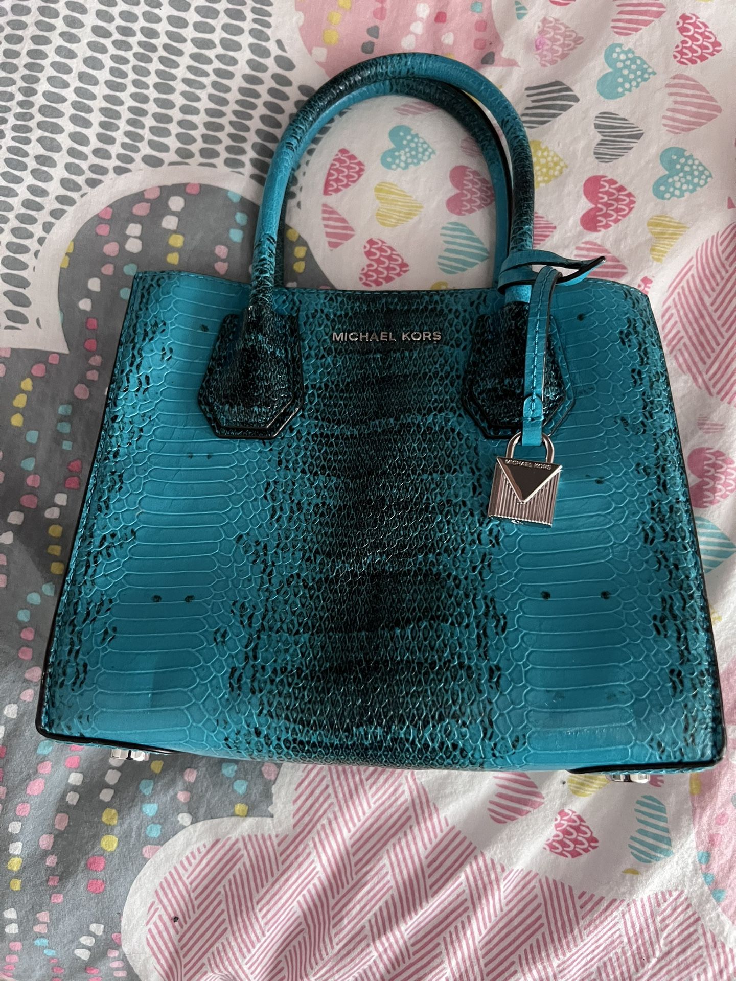 Mk Purse Turquoise /black , Small
