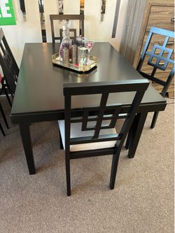 5pc dining set black