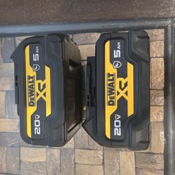 Dewalt 20 Volt 5.0 Ah Batteries $140 For Both 