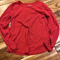 Girl’s the children’s place solid red long sleeve shirt. Size 7/8 