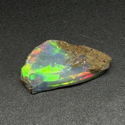 Big Broad Flash Color Splash Welo Ethiopian Single Select Rough Opal