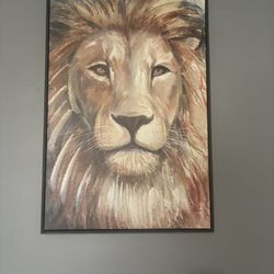🦁 Lion Wall Art (Framed)