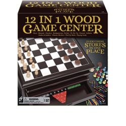 12-IN-1 Wood Game Center