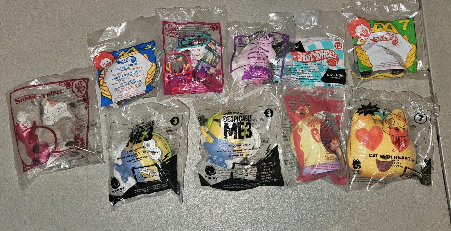 Lot Of 10 New Happy Meal Toys