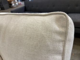 ETHAN ALLEN Down Filled Ivory Upholstered 3 Seat Sofa