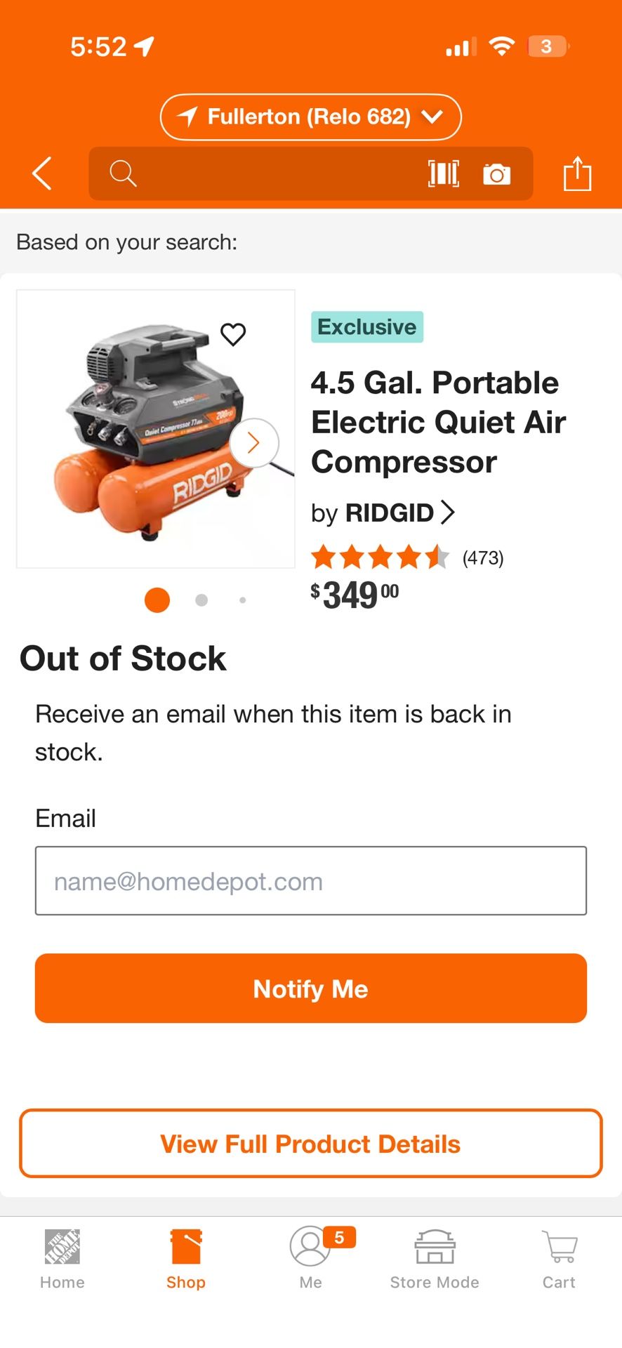 Ridgid Air Compressor