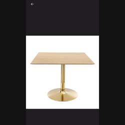 Modway Verne Square Dining Table, Box Opened, Needs To Be Assembled