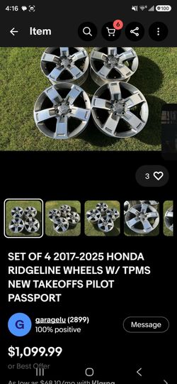 Honda Passport Ridgeline and Honda Pilot wheels