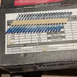 2 1/2” X .148 Right Smooth 33 degrees paper tape, bright collated nails