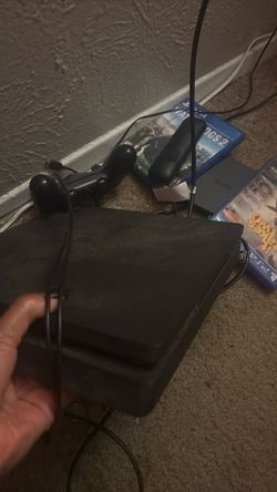 Play station games and two controllers