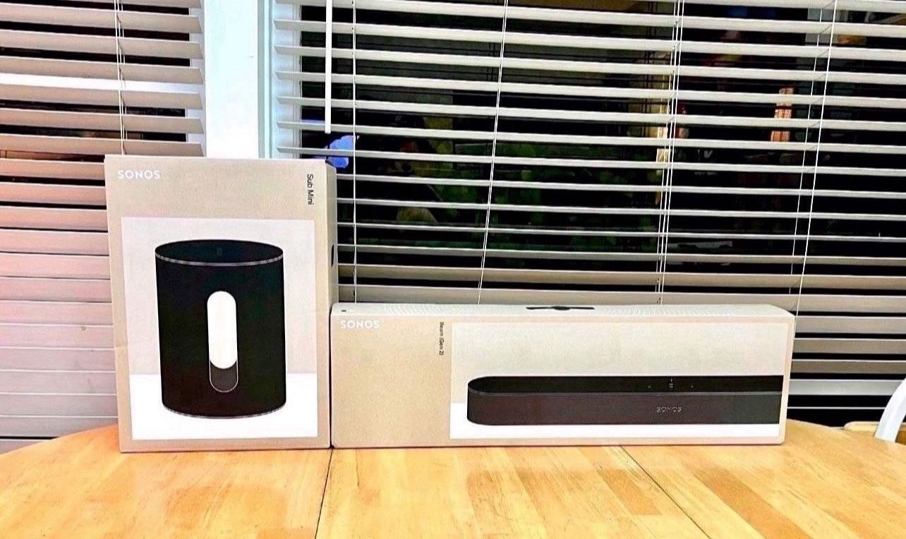 Sonos Beam Gen 2 (Black) With Sonos Sub Mini (Black) Brand New Sealed Includes Warranty.
