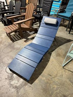 Pool Lounge Chair Outdoor, Weather Resistant HIPS Chaise Lounge for in Pool, Folding Tanning Chairs with Headrest