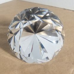 Tiffany & Co Diamond Shaped Crystal Paperweight