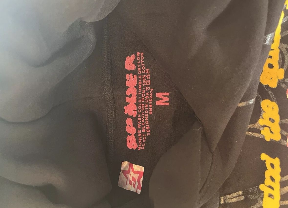 sp5der p*nk hoodie 'black'