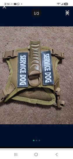 Service dog tactical harness vest