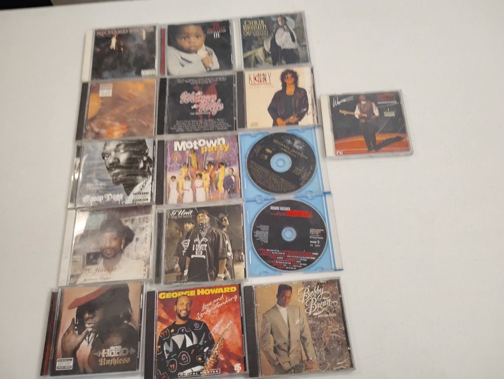 24-CDs… 8 Of Them Are Gospel Music In Good Condition, 16 -them are Hip Hop Music In Good Condition