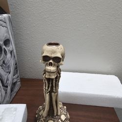 Skeleton Votive Candle Holders 8 1/2" Tall