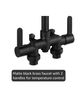 Matte Black Exposed Shower System with Faucet
