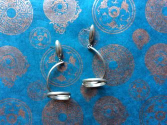 Silver dangle earrings